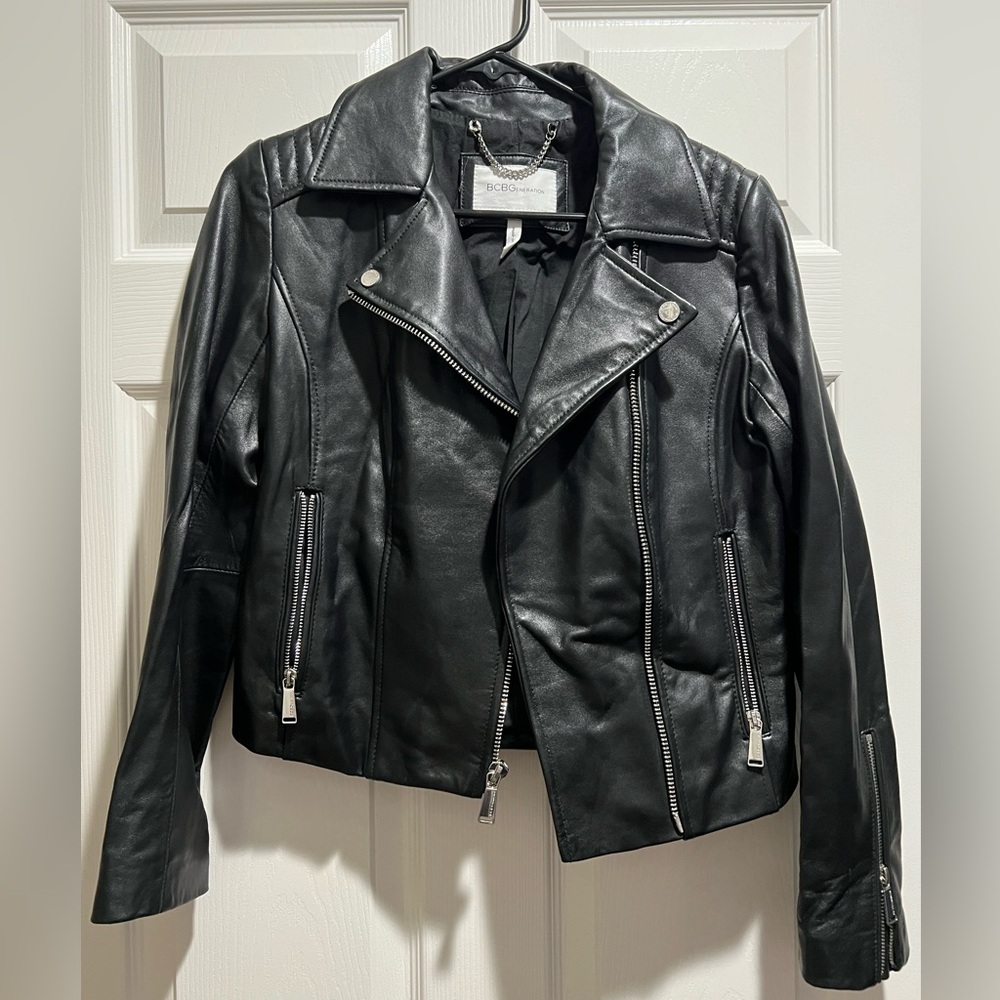 BCBG leather jacket (small)